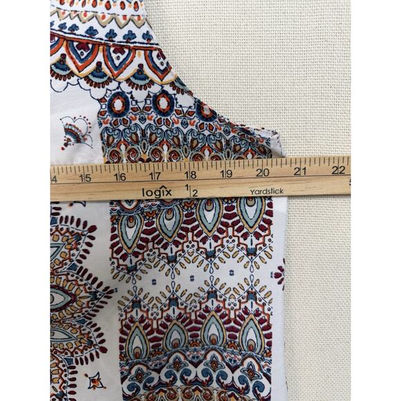 Women's Verse Top Blouse Sz L Sleeveless Lightweight Boho Aztec Print Pullover - Picture 11 of 12